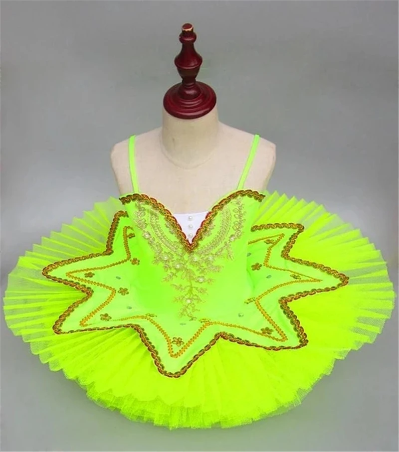 2021 Pink/Purple/White/Green Girl Ballet Tutu Dress Swan Lake Costume Ballerina Clothes Children Dance Girls | Тематическая одежда