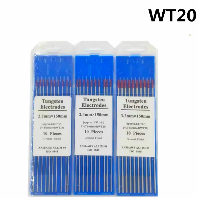 

10 Pcs Red Color Code 150MM Thorium Tungsten Electrode Head Tungsten Needle/Rod for the TIG Welding Machine with TIG Function