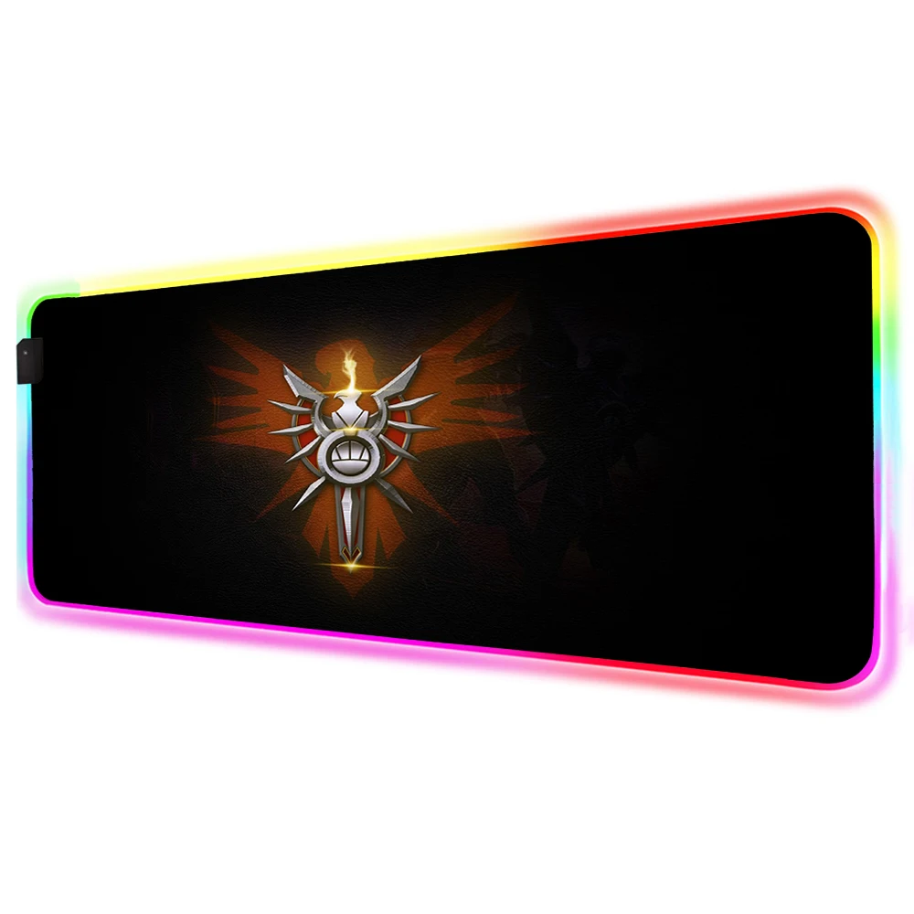 

Game Gaming LOL LOGO Large Mouse Pad RGB Gamer Accessories LED Computer PC with Backlight USB Computer Mause Game Carpet