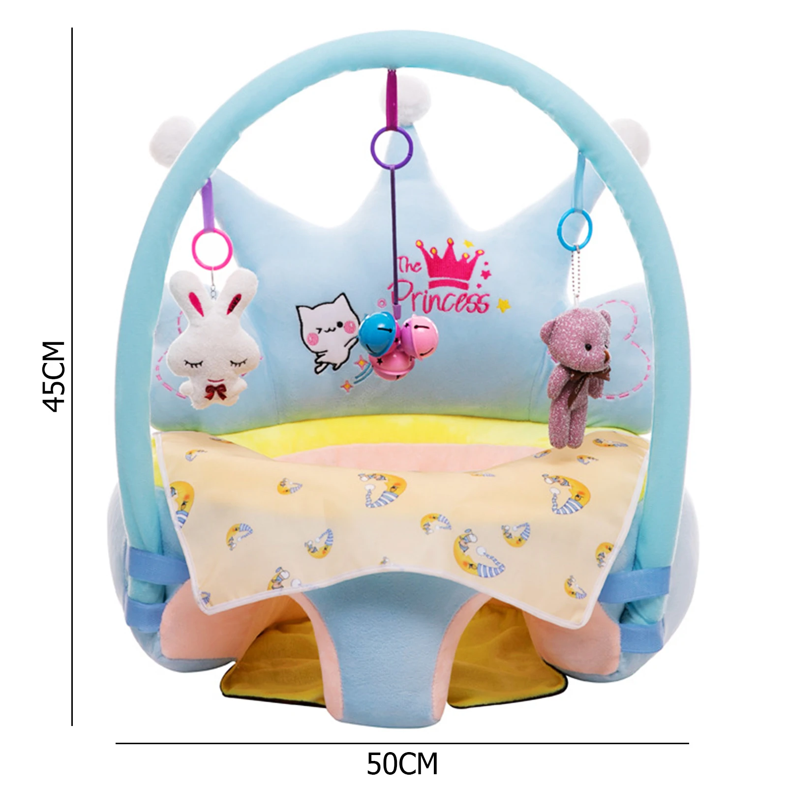 

Baby Sofa Support Seat Cover NO Cotton Filler Learning To Sit Plush Chair Case whit Toys Set 1pc Mat Only sofa Cover 45X50CM