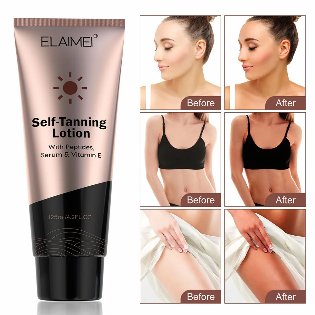

125ml Sunless Self Tanning Lotion Bronze Quickly Coloring Face Body Natural Tan Cream Skin Bronzer Sunless Tanning Lotion