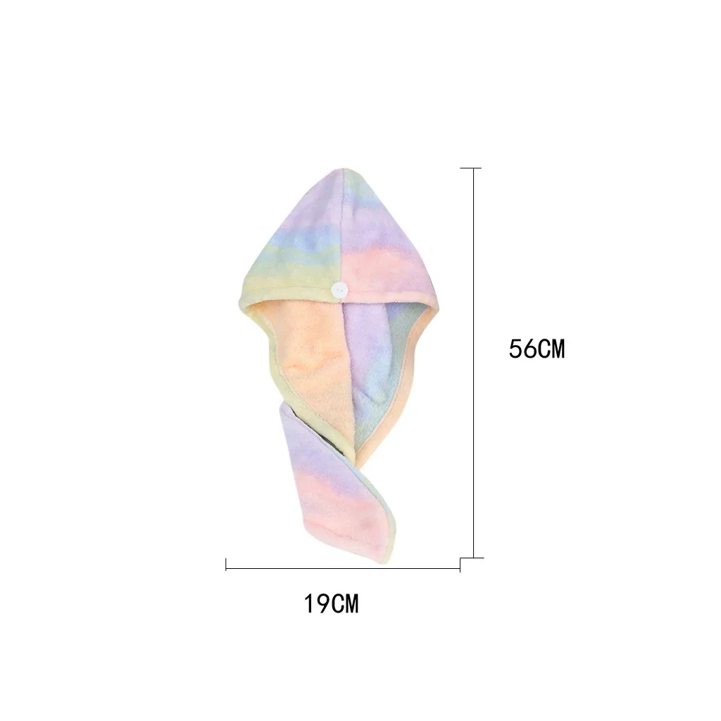 

Magic Coral Velvet Thicken Shower Cap Hair Fast Drying Dryer Towel Soft Absorbent Bath Wrap Hat Quick Cap Turban Dry 25cmx65cm