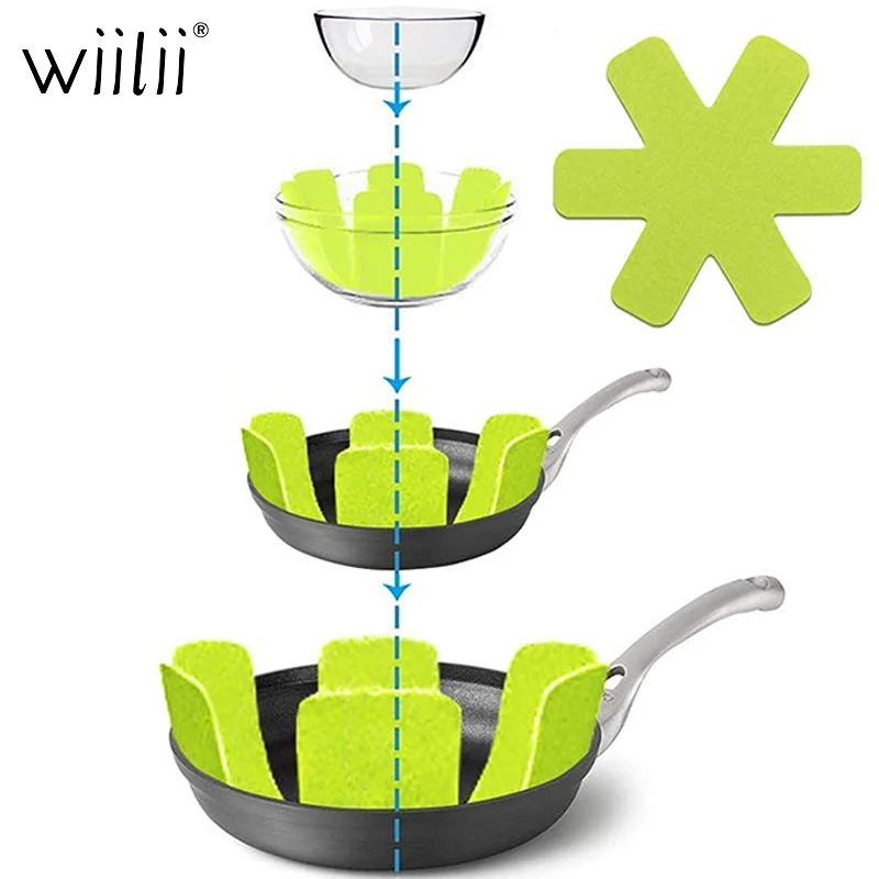 6 шт. протекторы для кастрюль разделители горшков Нескользящие подставки чайных