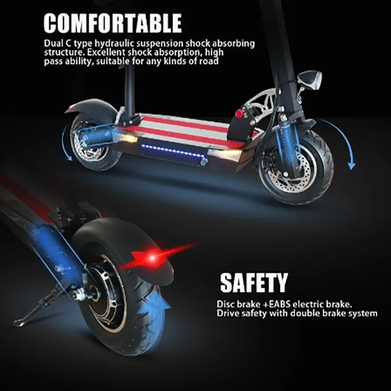 Электрические скутеры для взрослых 100 Вт складной электрический скутер 48 В
