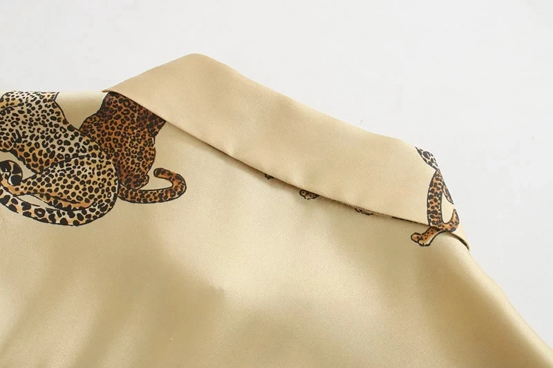 Увядшая женская блузка в английском стиле с леопардовым принтом blusas mujer de moda кимоно рубашка женские топы и блузки размера плюс
