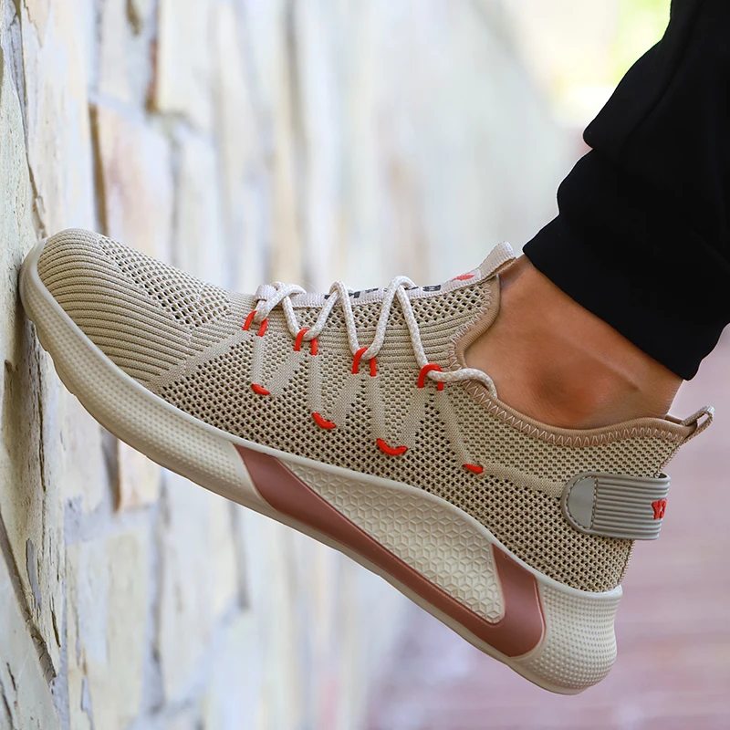 Защитная обувь дышащая безопасная мужская легкая со стальным носком