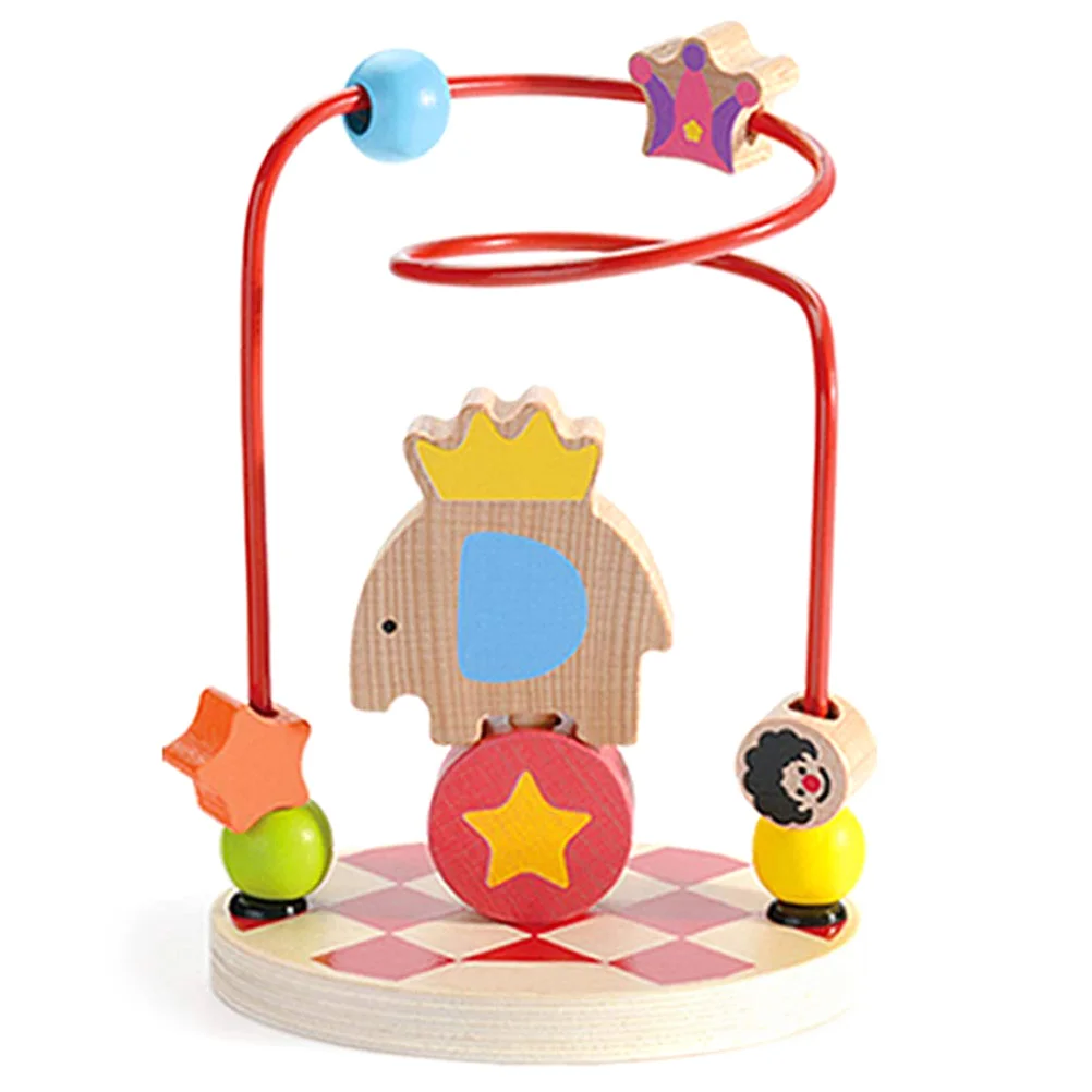 Деревянные игрушки Монтессори для мальчиков и девочек деревянные круги бусины