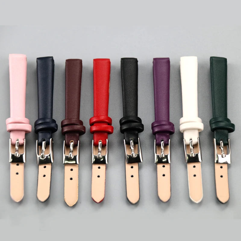 Watch strap 8mm 10mm 12mm 14mm 16mm 18mm 20 mm 22mm leather  Bracelet Accessories Watchband for JULIUS APK Lolarose watch strap