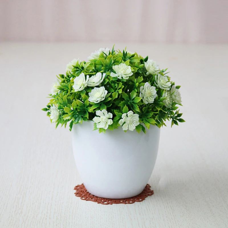 Офис сад искусственный цветочный горшок бонсай растения Украшение подарок 1x|Искусственные и сухие цветы| |