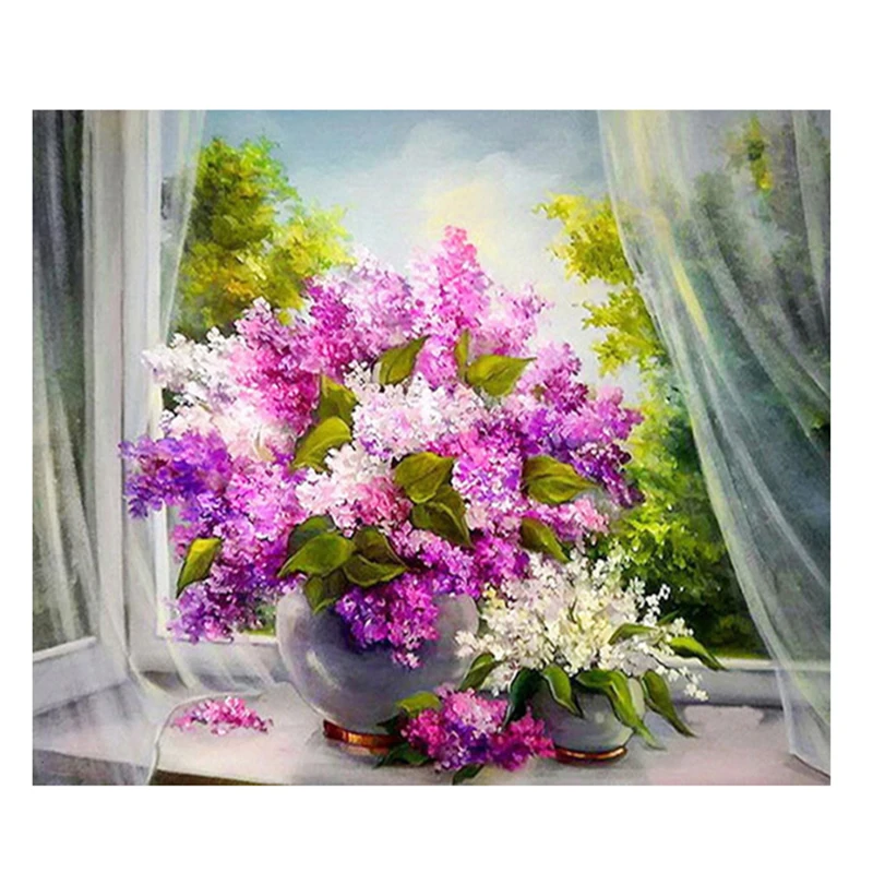 Алмазная живопись цветы полный дрель вышивка Стразы мозаика макет бисерные