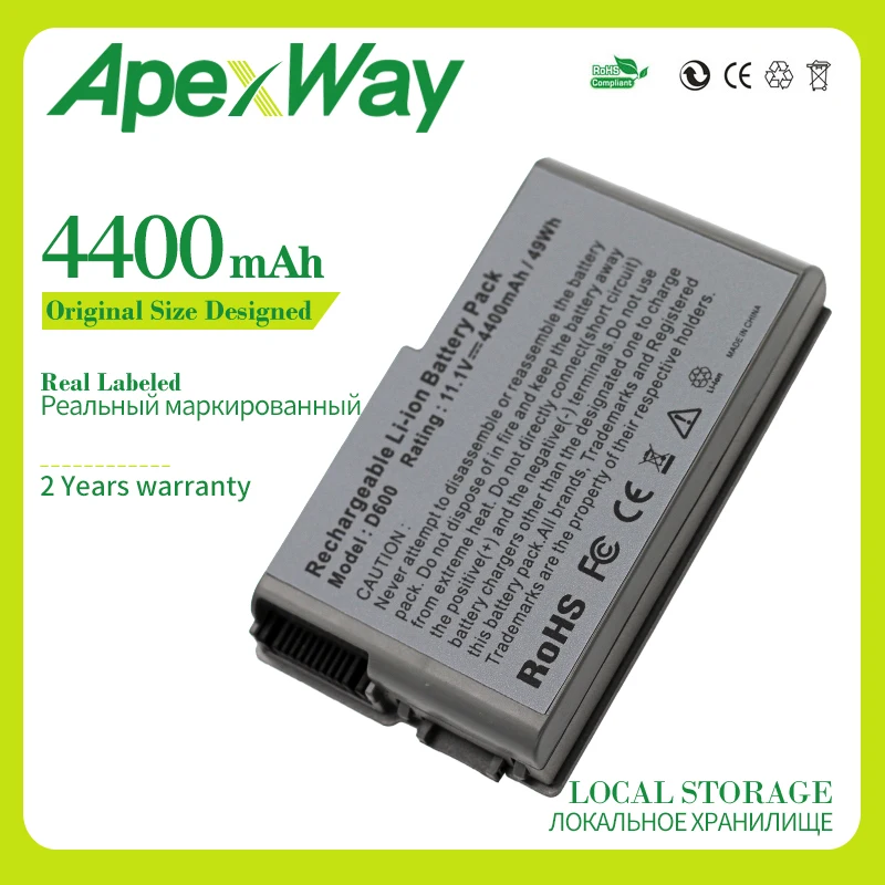 Аккумулятор Apexway 11 1 В 6 ячеек для Dell Latitude D500 D505 D510 D520 D530 D600 D610 высокоточный M20 C1295 M9014