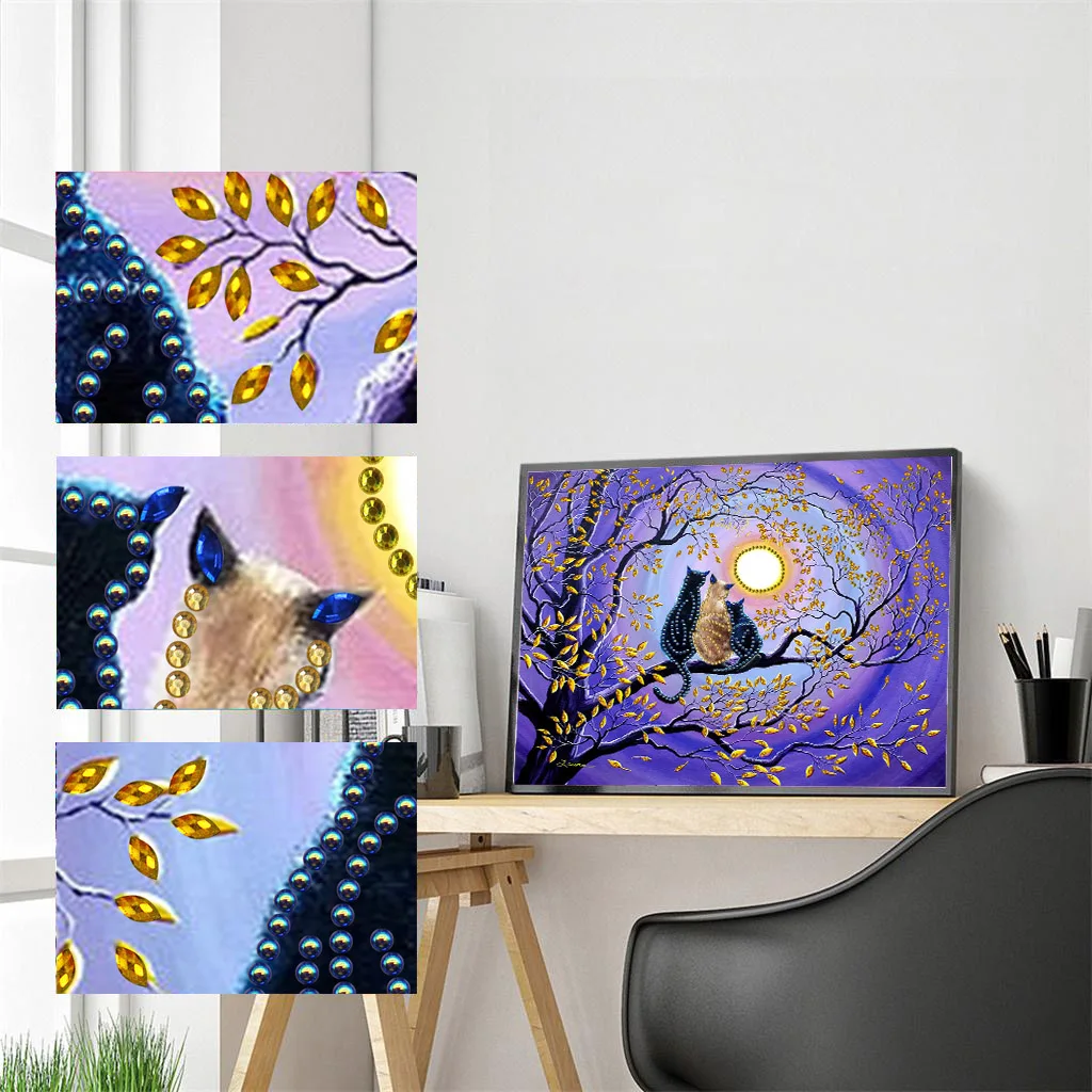 

Crystal Rhinestone Diamond Painting Fantasy Round Diamond Square Diamond Diamond Embroidery with Bead Embroidery Sparkling Moon