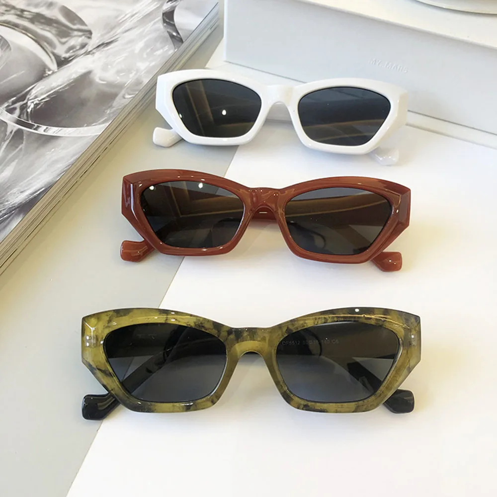 

2021wholesale Small Frame Women Sunglasses Fashion Cat Eyewear Men Decorative Glasses Vintage Wild Street Sunglasses Hot Selling