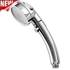 Новая ручная душевая лейка высокого давления, хромированная, 3 режима работы, переключатель ONOFF, пауза, экономия воды, регулируемая, роскошная спа