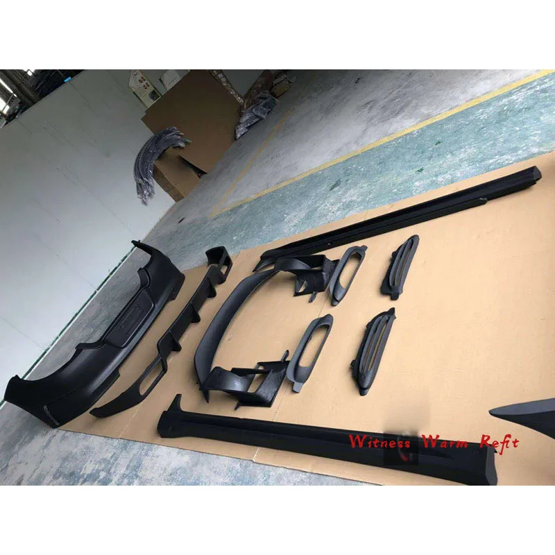 970 Комплект кузова из углеродного волокна FRP передний бампер губа задний диффузор