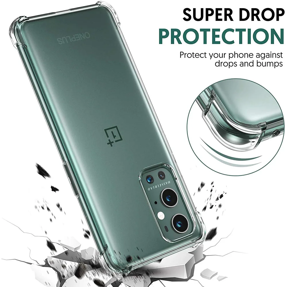 Противоударный чехол для Oneplus 8T 8 9 Pro прозрачный защитный силиконовый мягкий 7 7T 6 6T