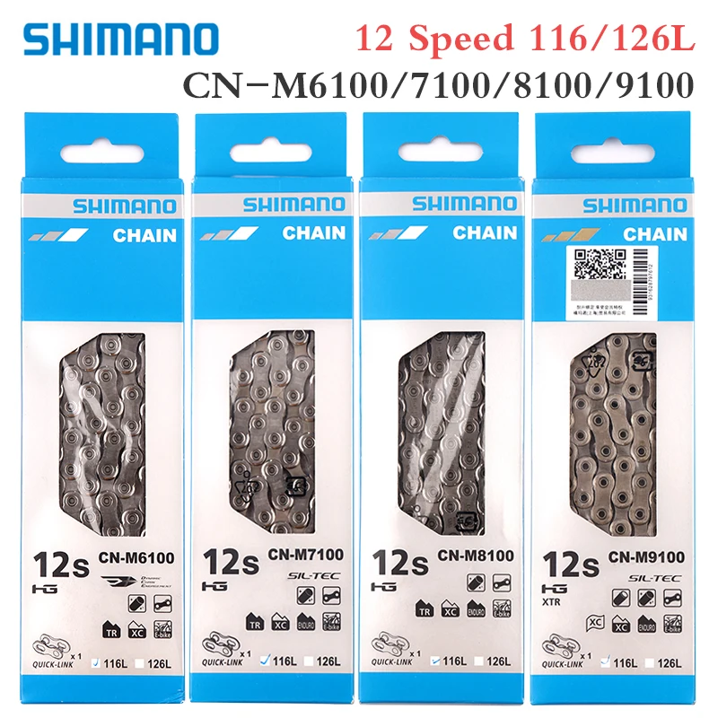 SHIMANO 12 скоростная цепь DEOER SLX CN M6100 M7100 M8100 M9100 116/118/120/126 звеньев S дорожные MTB