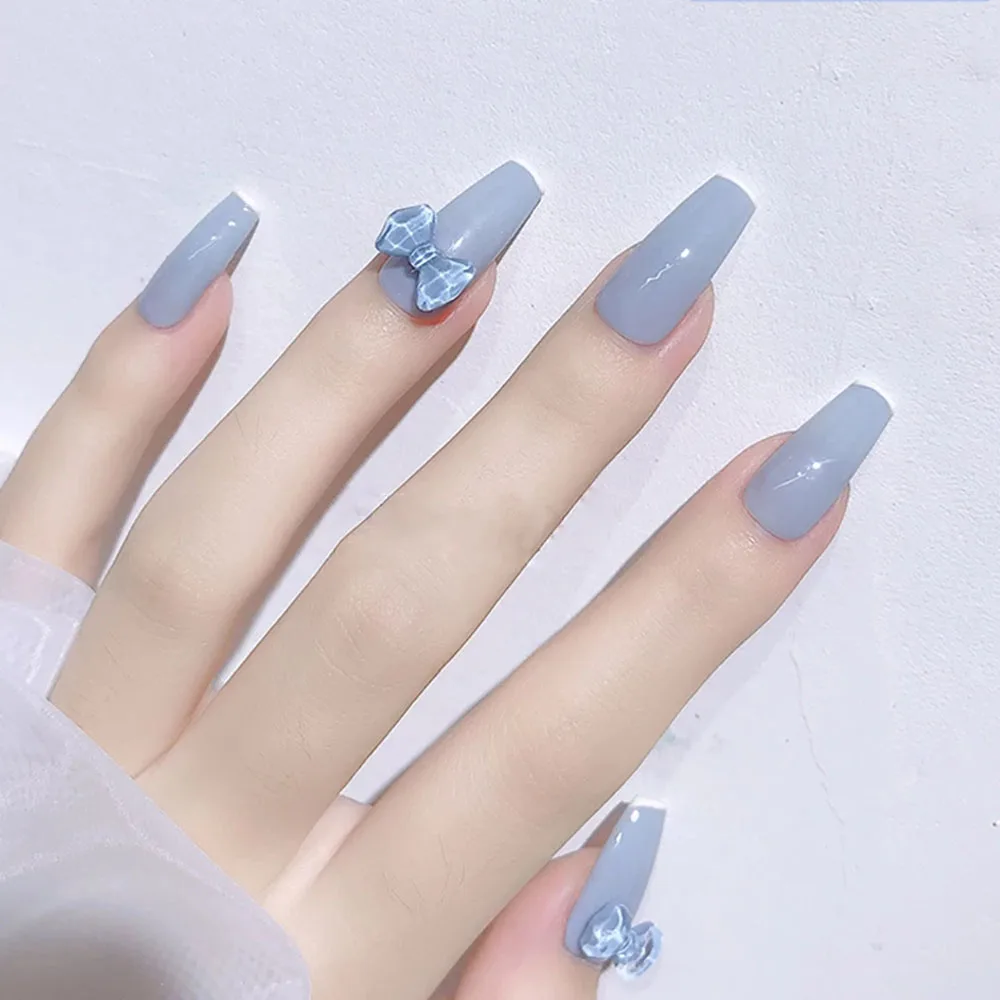 

10pcs Cute Bow 3d Nail Art Decorations Semi Transparent Candy Colorful Bowknots Nail Ornaments Diy Manicure Accessories