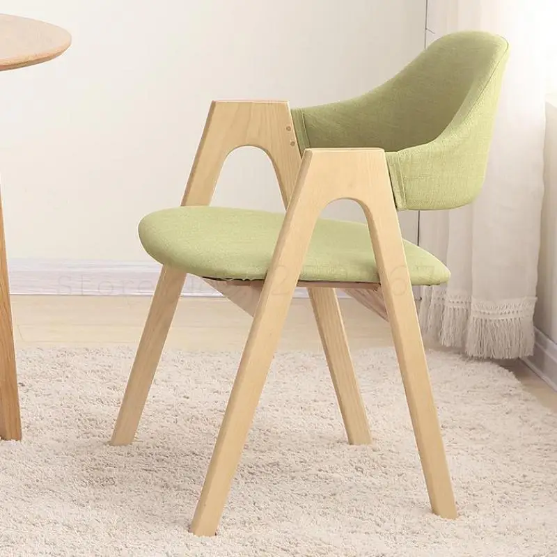 Кресло Из Натурального Дерева Скандинавское кресло для переговоров кофейное