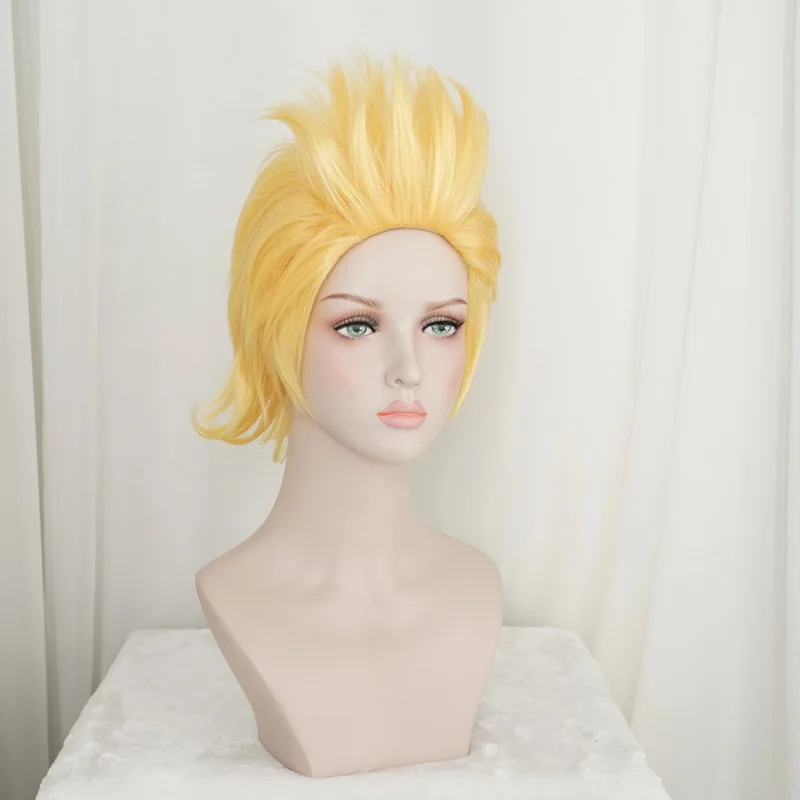 My Boku No Hero Academia Million Mirio Toogata Golden Cosplay Heat Resistant Synthetic Hair Carnival Halloween Party + Wig Cap |