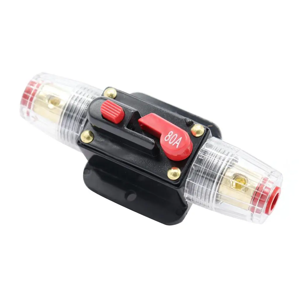 

Прерыватель цепи для автомобильной стереосистемы, 12 В, Встроенный предохранитель, подходит для калибровочного провода 4-8, 80 А