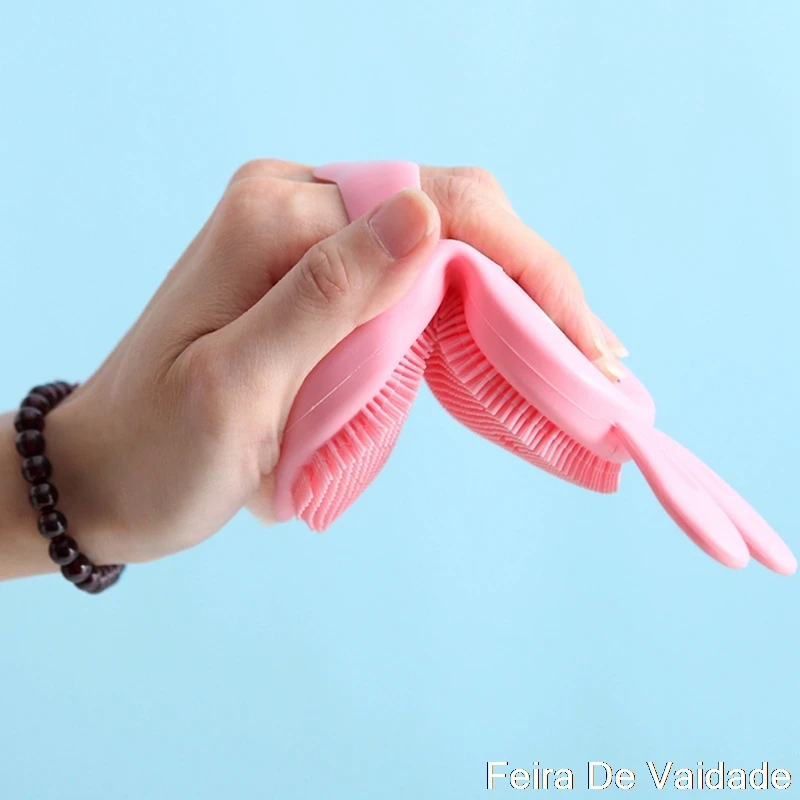

Rabbit Cat Claw Silicone Gel Cleaning Pad Wash Face Facial Exfoliating Brush Skin Scrub Cleanser Tool Face Brush
