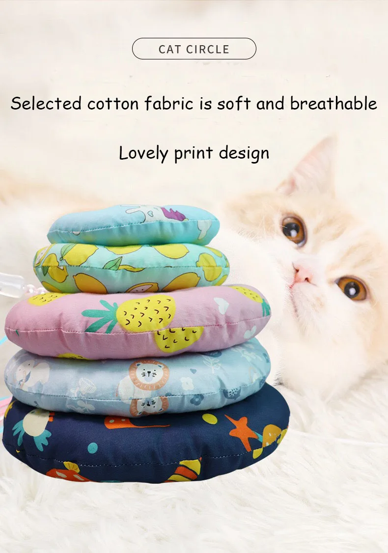

Pet Elizabethan Printed Collar Soft Cotton Dog Cat Anti-Bite Lick Wound Healing E-Collar Prevent Bite Neck Ring Protection Pug