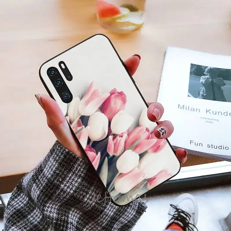 

tulip beautiful fresh red Phone Case For Huawei honor Mate P 9 10 20 30 40 Pro 10i 7 8 a x Lite nova 5t