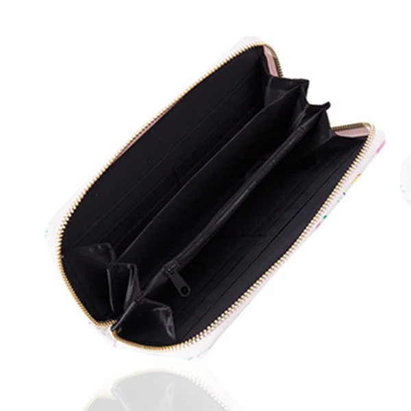 

New Women Leather Laser Long Wallet Zipper Money Pouch Coin Phone Card Passport Holder Clutch Wallets Female Purses