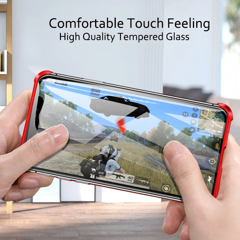 Бескаркасное двухстороннее закаленное стекло чехол для iPhone 10 6 6s 7 8 Plus XS Max XR X 8 Plus Магнитная Адсорбция металлический бампер крышка