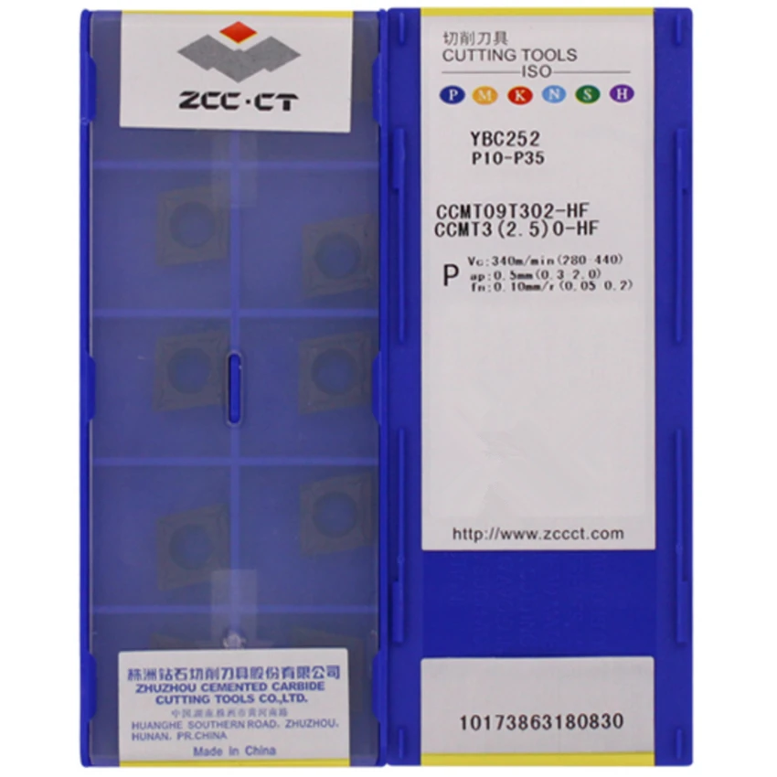 ZCC.CT CCMT09T302 HF YBC252 ccmt32.0. 50 5/CCMT09T304 51/Φ 52 карбидные вставки 10 шт./корт.|Токарный