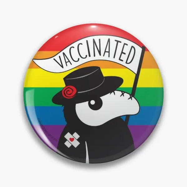 

Plague Doctor Vaccinated Pride Edition Soft Enamel Pin Fashion Decor Metal Lover Hat Funny Cute Creative Collar Gift Clothes