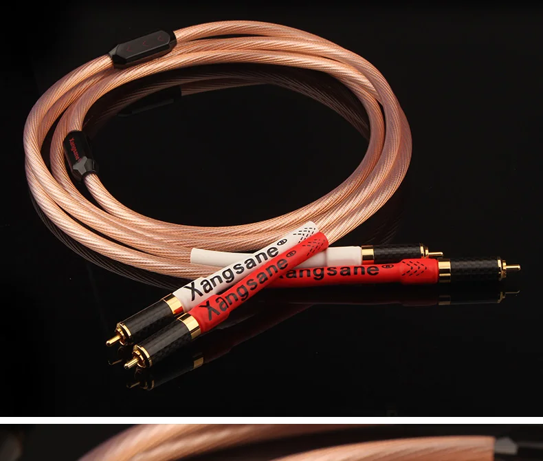 1 пара 0 5 м 5N OCC сигнальный кабель из углеродного волокна позолоченный rca к hifi