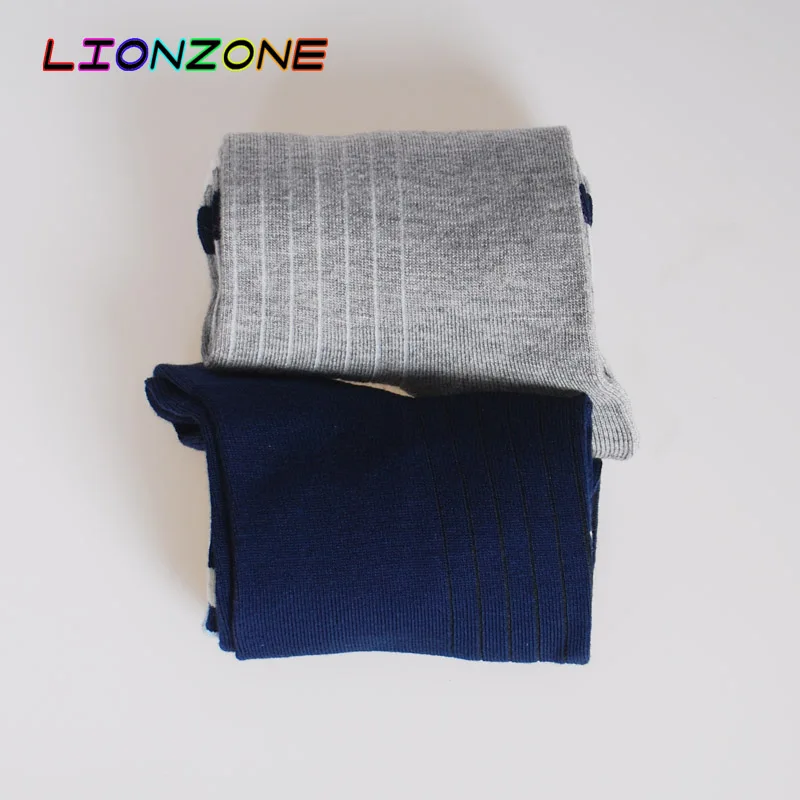 Мужские повседневные носки LIONZONE в полоску весна 2018 новые синие/серые цвета