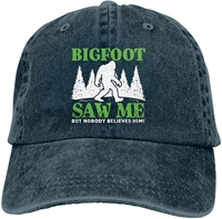 bigfoot saw me but nobody believes him hat bigfoot lover adjustable baseball cap unisex washable cotton trucker cap