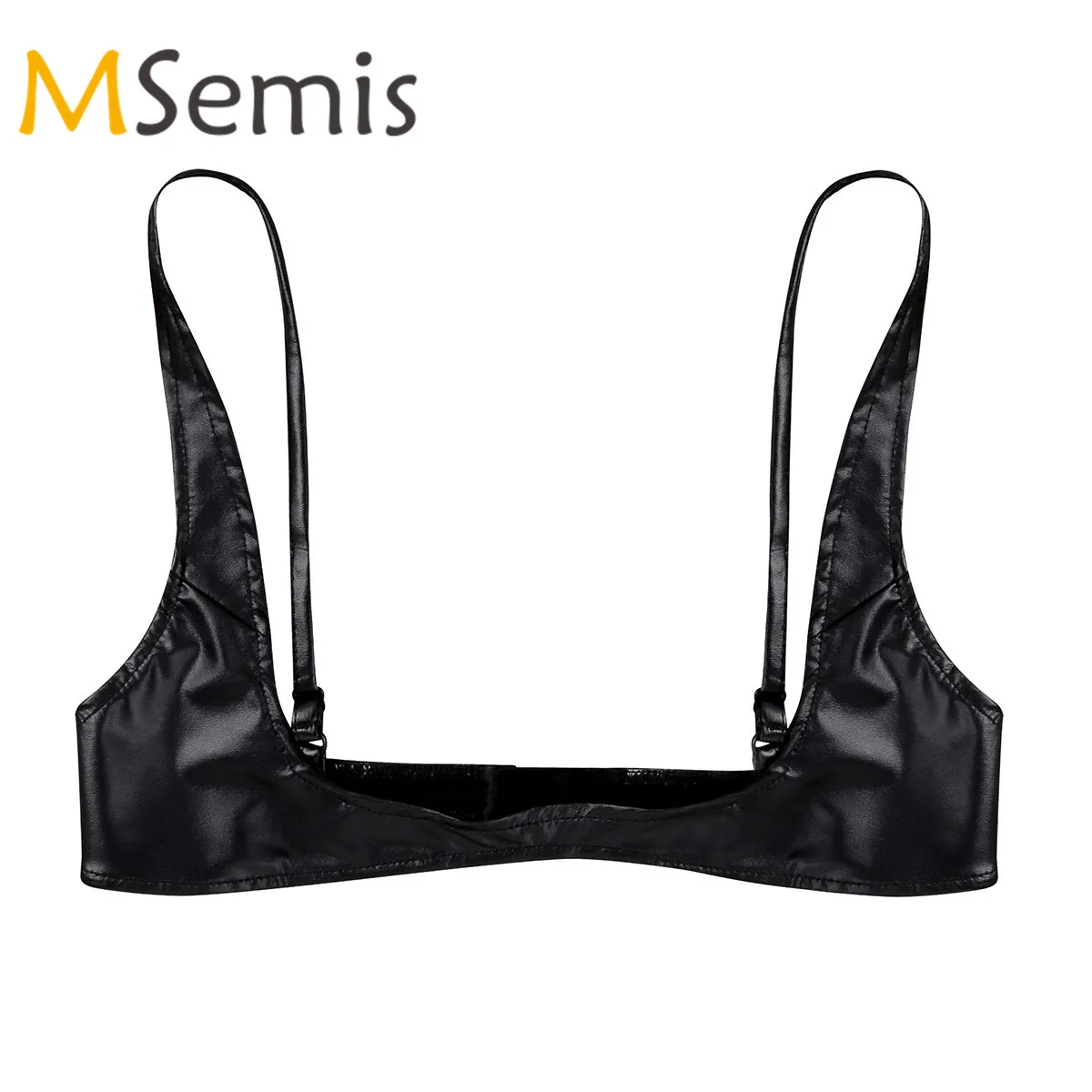 Женское нижнее белье бюстгальтер с открытой промежностью для секса кожаный