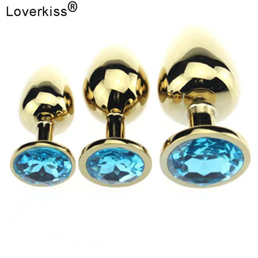 Intimate Metal Anal Plug Crystal Jewelry Smooth Large Butt No Vibrator Bead Anus Dilator Toys Set for Men Women | Красота и здоровье