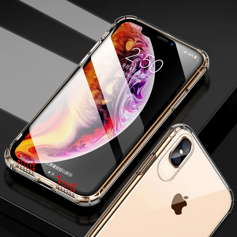 Transparent Silicone Phone Case For iPhone 11 Pro Max X XR XS 8 7 6 6S Plus 5 5S 6D Sound Shockproof Protection Back Cover | Мобильные