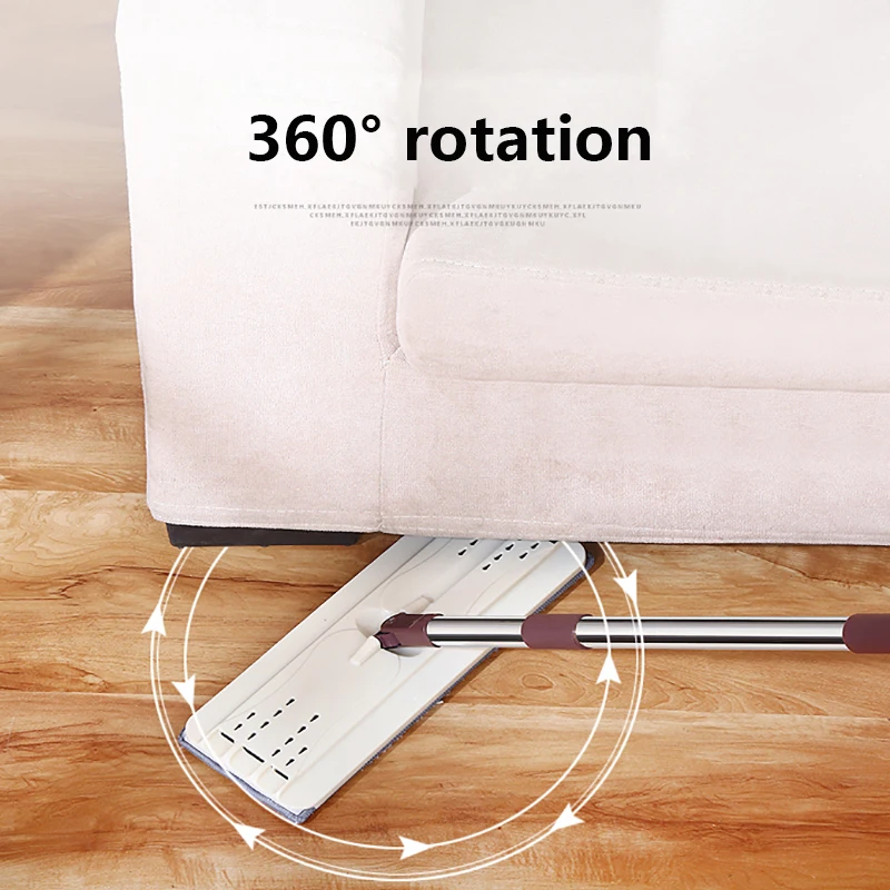 Плоская сжимающаяся половая тряпка и ведро ручная свободная отжимная Швабра для