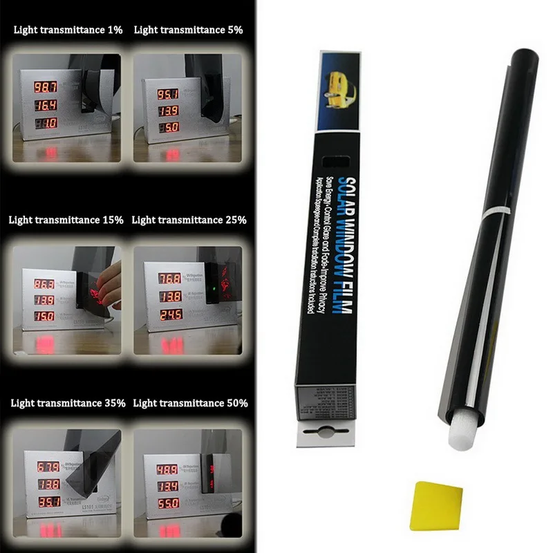 

300cmx50cm balck Car window foils solar protection tinting film UV Protector foils Sticker Films Sun Shade Film Car Stickers