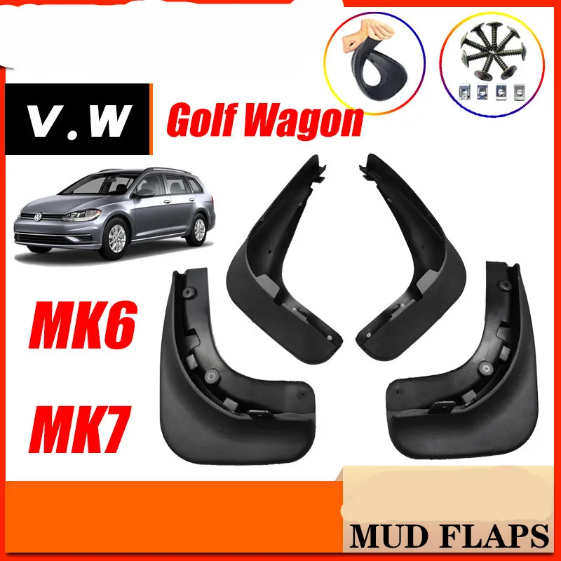 4pcs/set Fender Guards For VW Golf 6 MK6 Variant Vento Wagon Jetta SportWagon 2010-2014 Mudguards Splash Guards Mud flaps