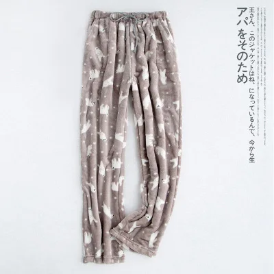 Gray star map Women Мужские и женские пижамные штаны для влюбленных, утепленные Фланелевые штаны для отдыха, теплые бархатные брюки из кораллового флиса размера плюс - Цвет: Gray star map Women