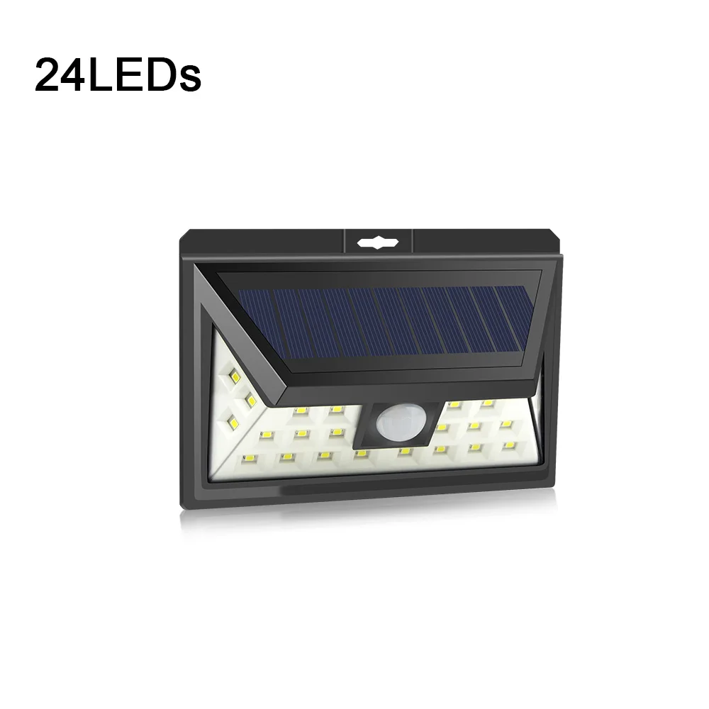 24LEDs 30/100/118 светодиоды Открытый настенный светильник Водонепроницаемый Солнечный садовый светильник PIR датчик движения солнечной энергии солнца светильник домашний декор ночной Светильник - Emitting Color: 24LEDs