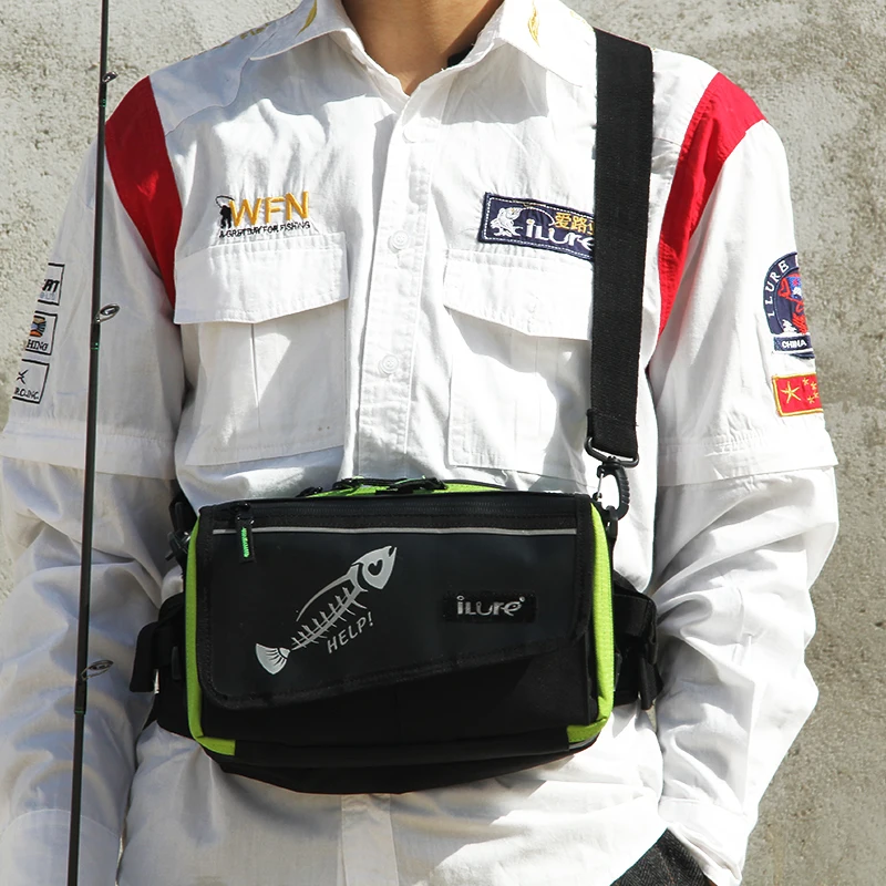 

iLure New Fishing Bag 530g Fishing Multi-purpose Bag Tools Bag Fishing Tackle Bags Bait for Bait with Elastic Fishing Tools Roll