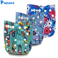 1 pcs washable diapers baby diaper nappy cover washable cartoon print baby nappy changing reusable baby cloth diapers