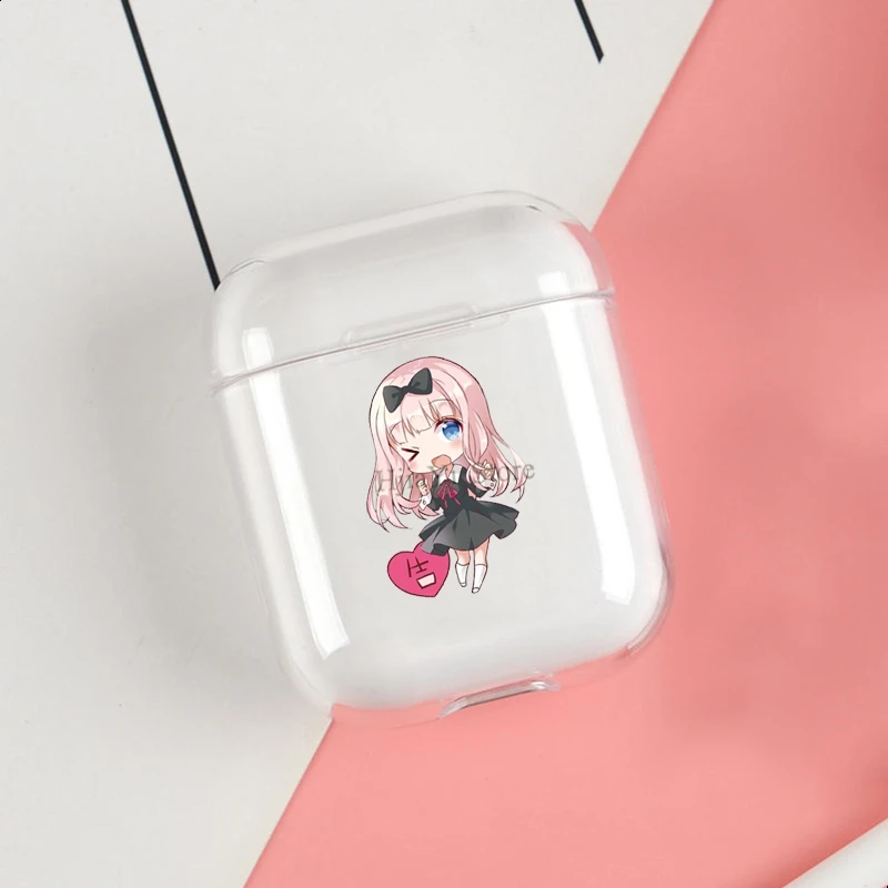 

Chibi Fujiwara Chika Cases For Apple AirPods 1 2 Case Clear Wireless Bluetooth Earphone Case Protective Shell