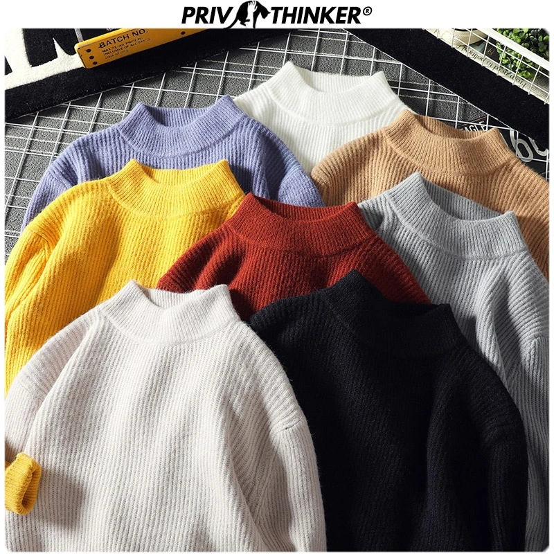 Privathinker 2020 осень зима половина водолазка женский свитер Повседневный Женский