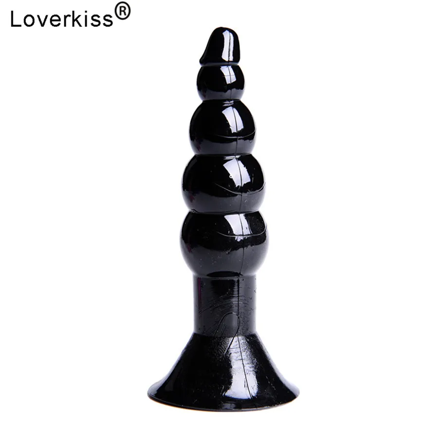 Анальная пробка Loverkiss мягкая Желейная с бусинами для точки G анальная