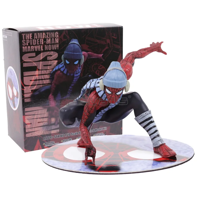 ARTFX+ Статуя Venom Carnage Дэдпул Человек-паук Miles Morales 1/10 масштаб предварительно окрашенная фигурка Коллекционная модель игрушки - Цвет: Spiderman B box