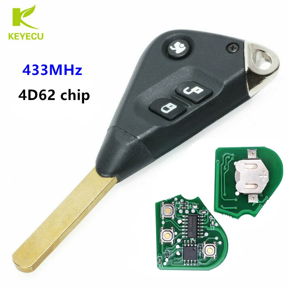 Запасная деталь KEYECU новая модель 3 кнопки 433 МГц 4D62 для Subaru Liberty Impreza Forester Outback B13 2005